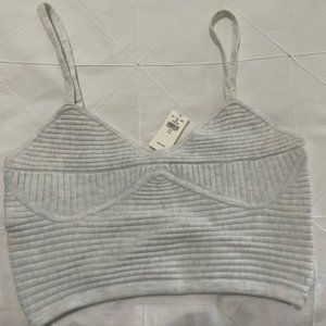 NWT Aerie Aerie Sweater Corset Tank | Grey | Size S